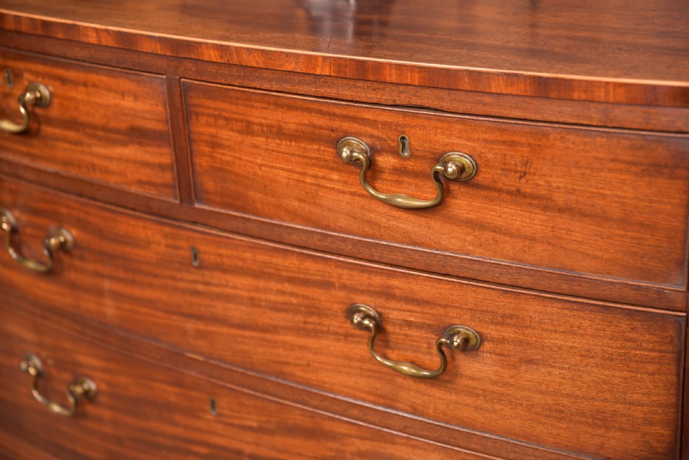 Georgian Mahogany Bowfront Chest of Drawers View V
