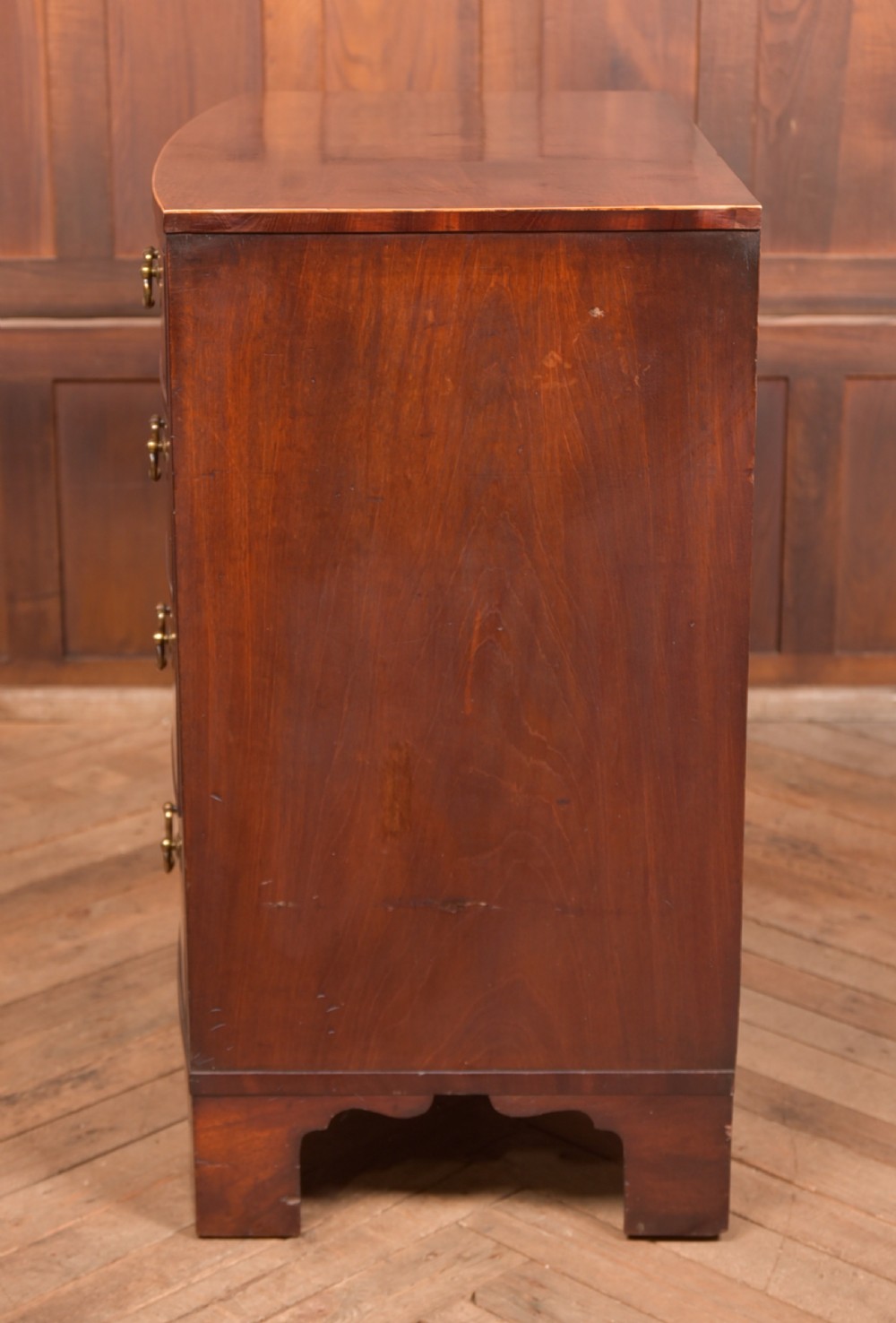 Georgian Mahogany Bowfront Chest of Drawers View XI