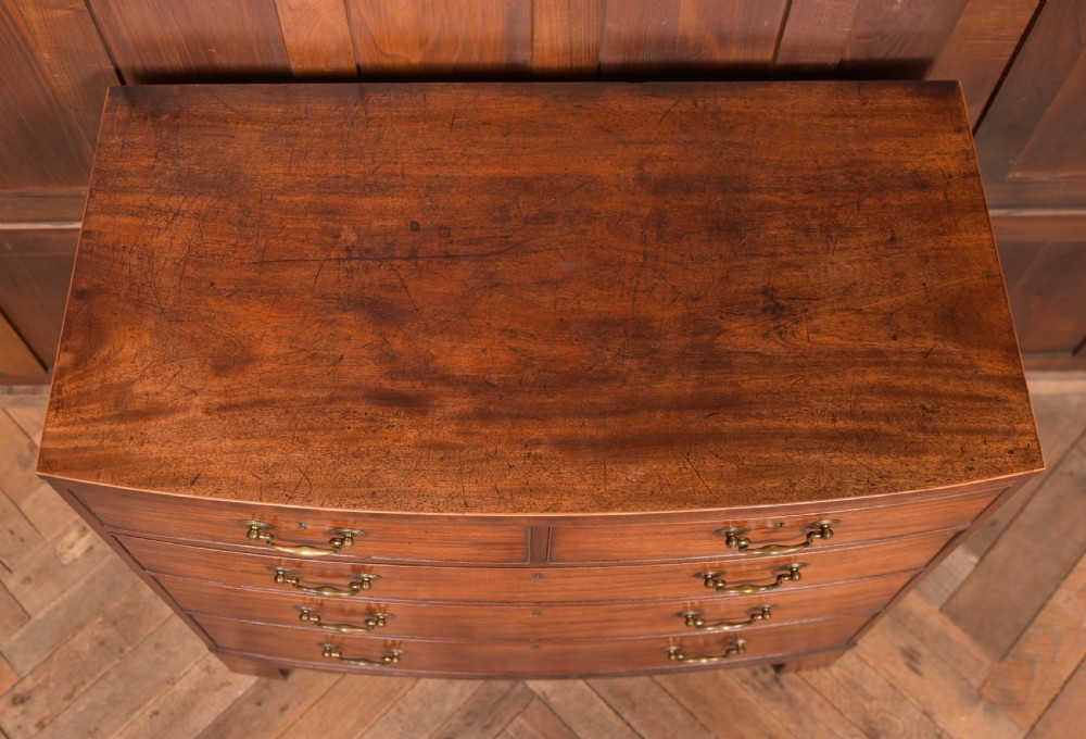 Georgian Mahogany Bowfront Chest of Drawers View XIII