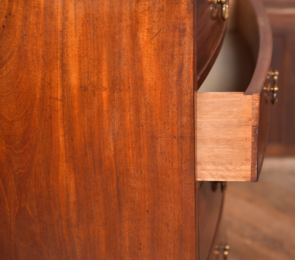 Georgian Mahogany Bowfront Chest of Drawers View XIV