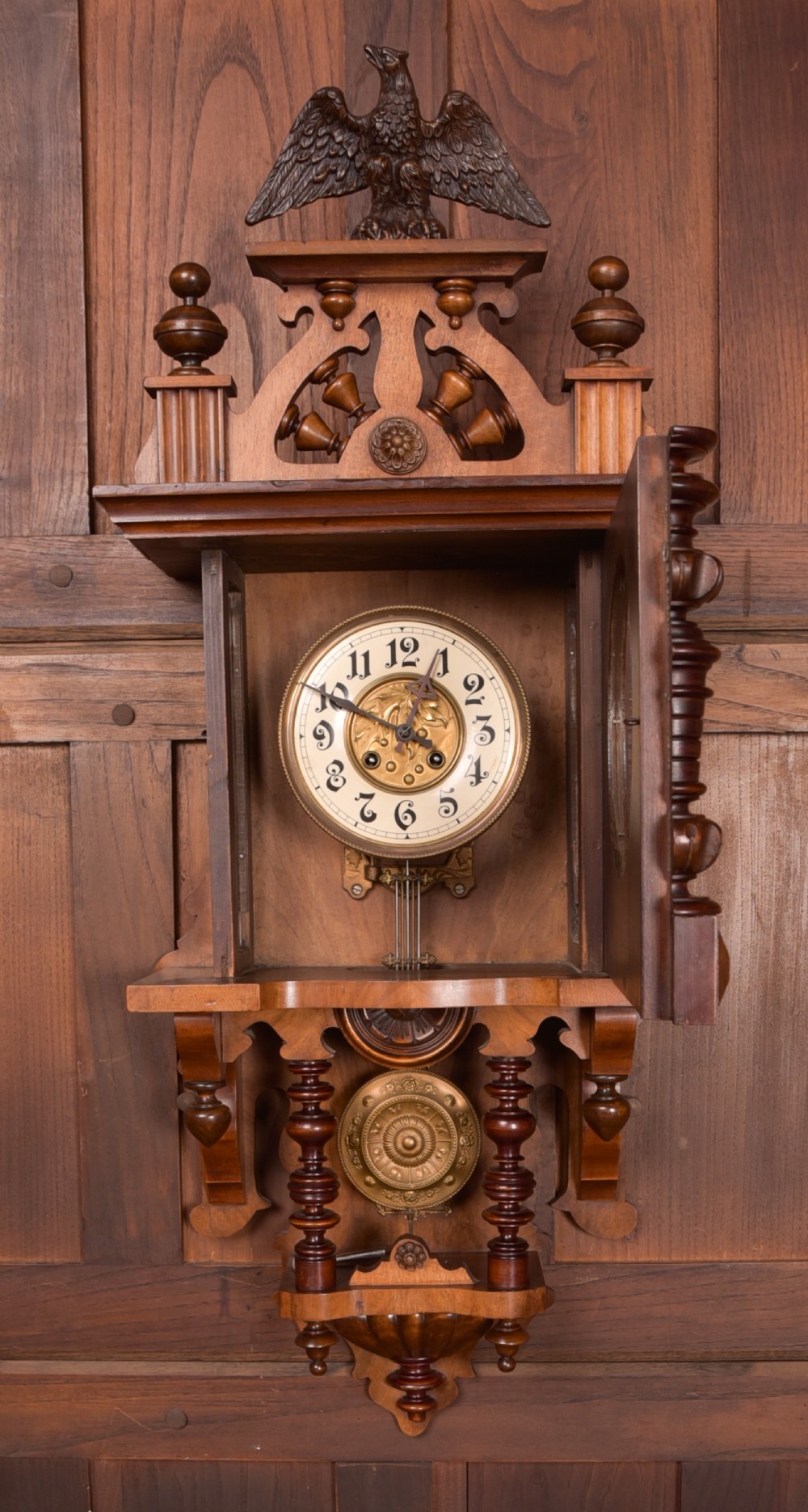 Edwardian German Wall Clock View VII