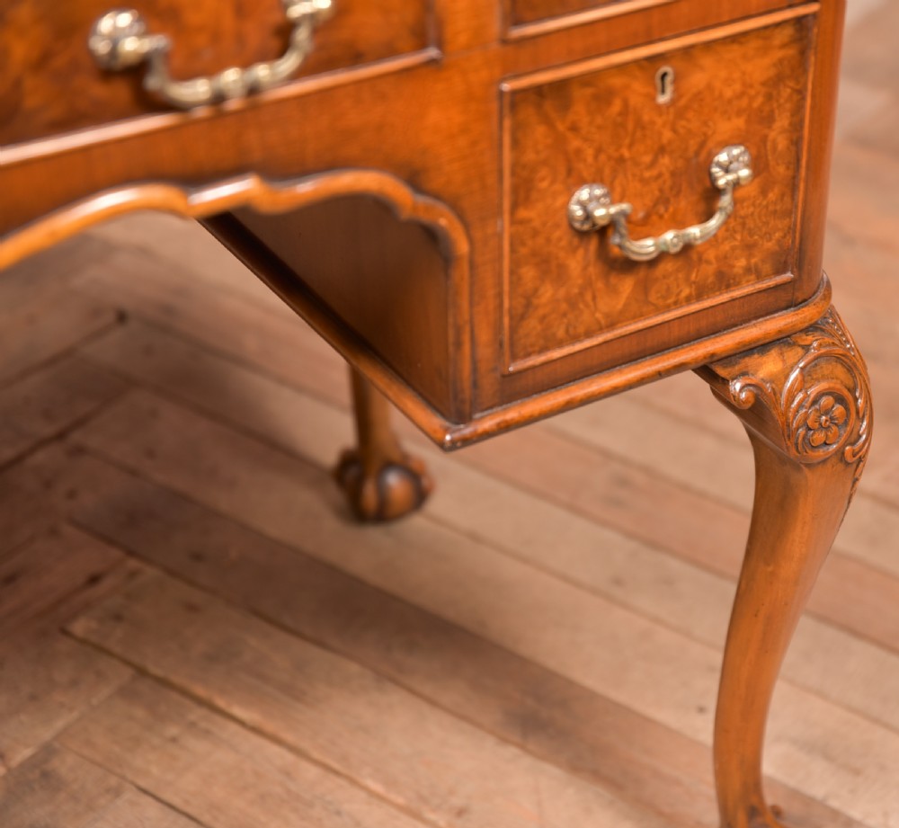 Edwardian Burr Walnut writing desk View VI