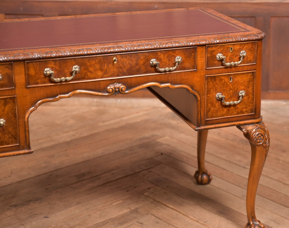 Edwardian Burr Walnut writing desk View IX