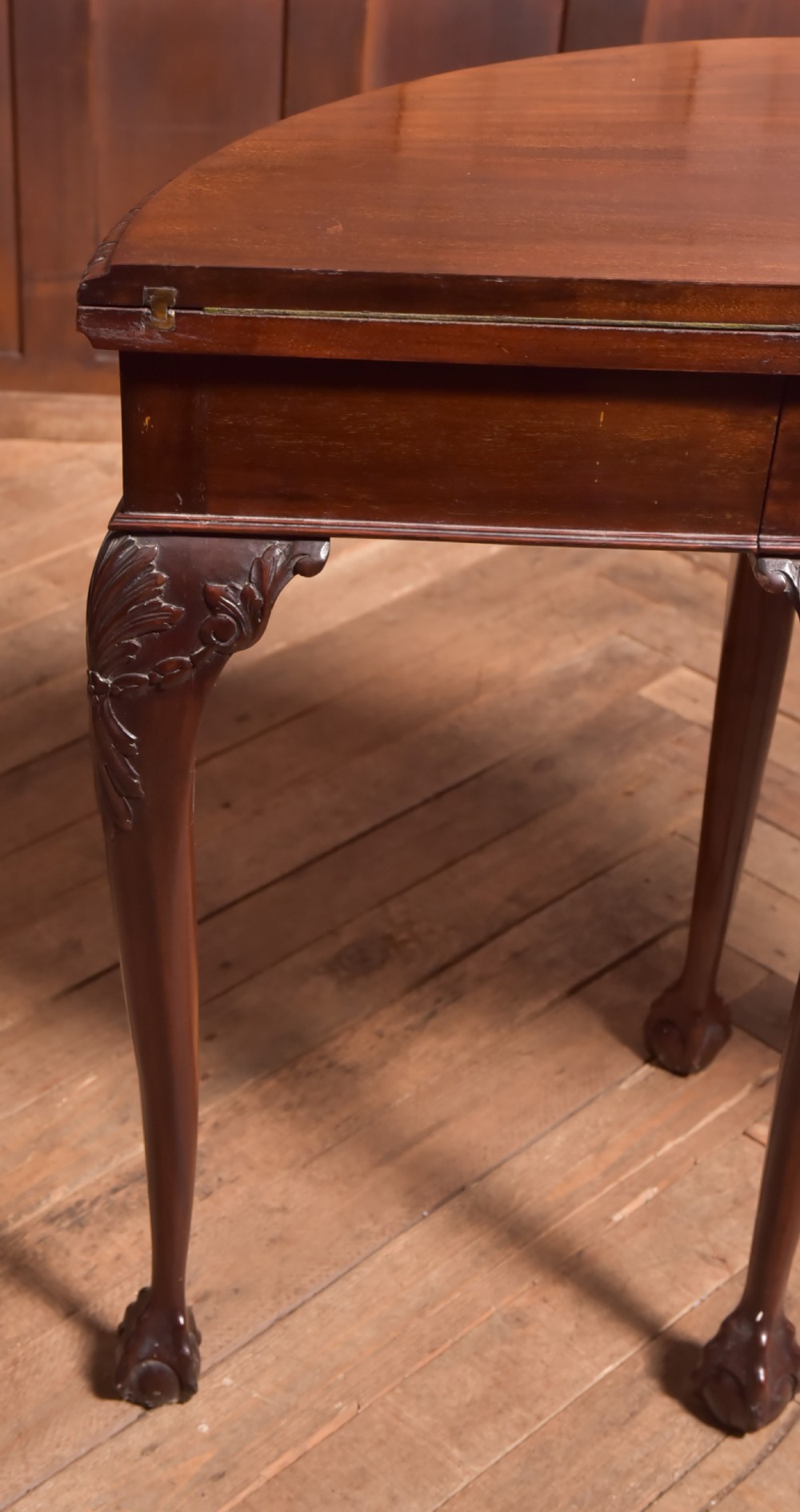 Victorian Mahogany Demi Lune Card Table View VI