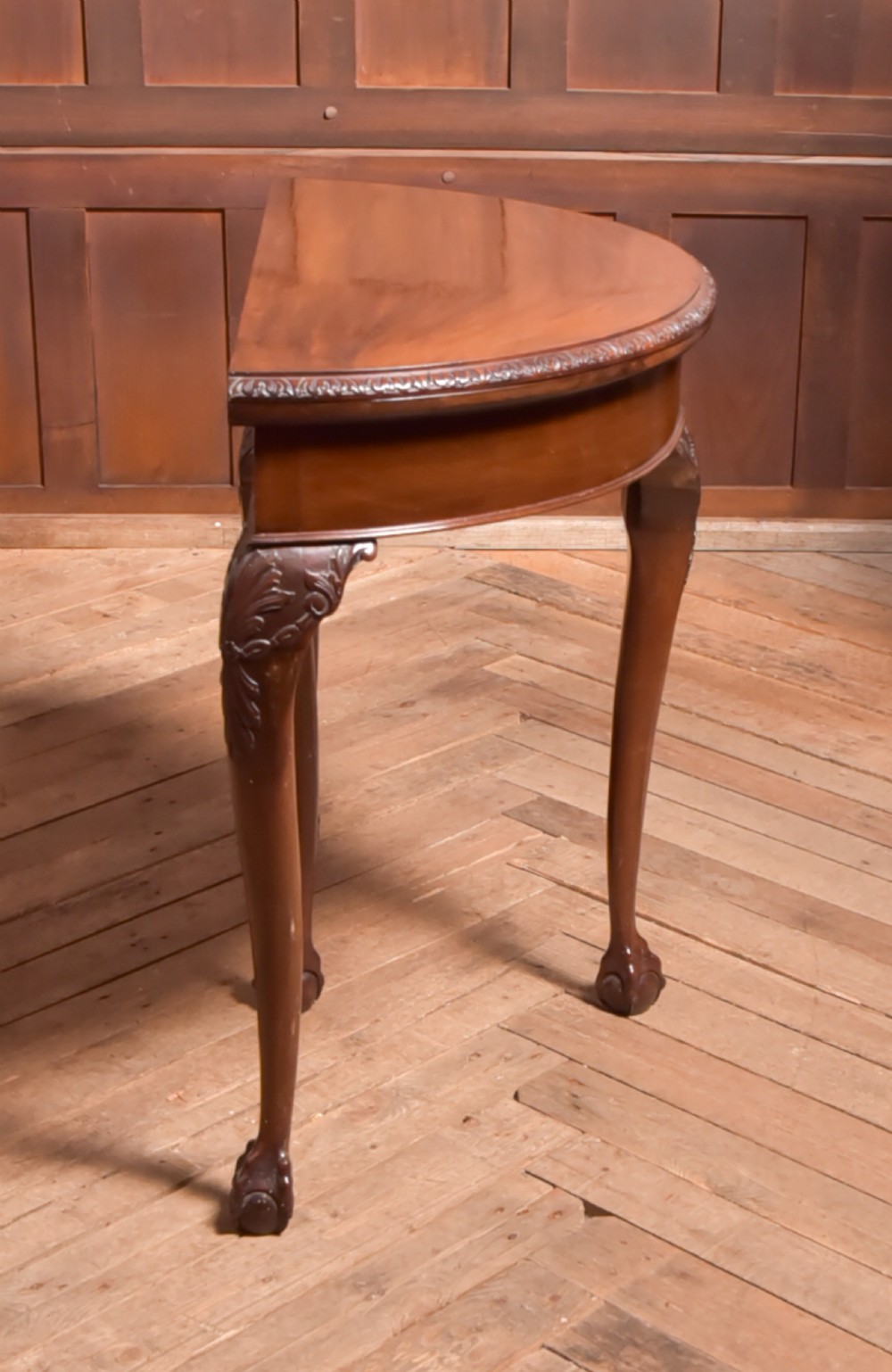 Victorian Mahogany Demi Lune Card Table View XII