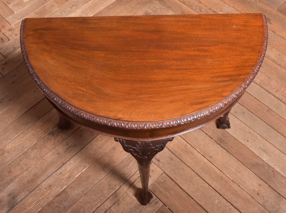 Victorian Mahogany Demi Lune Card Table View XIII