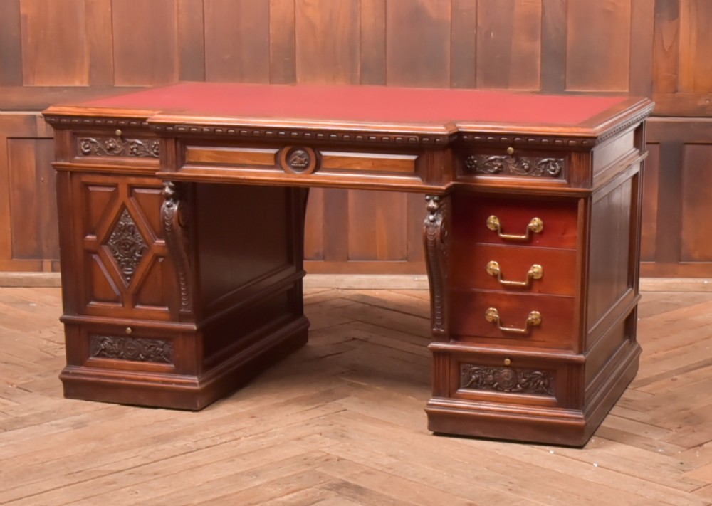 Edwardian Mahogany Partners Desk