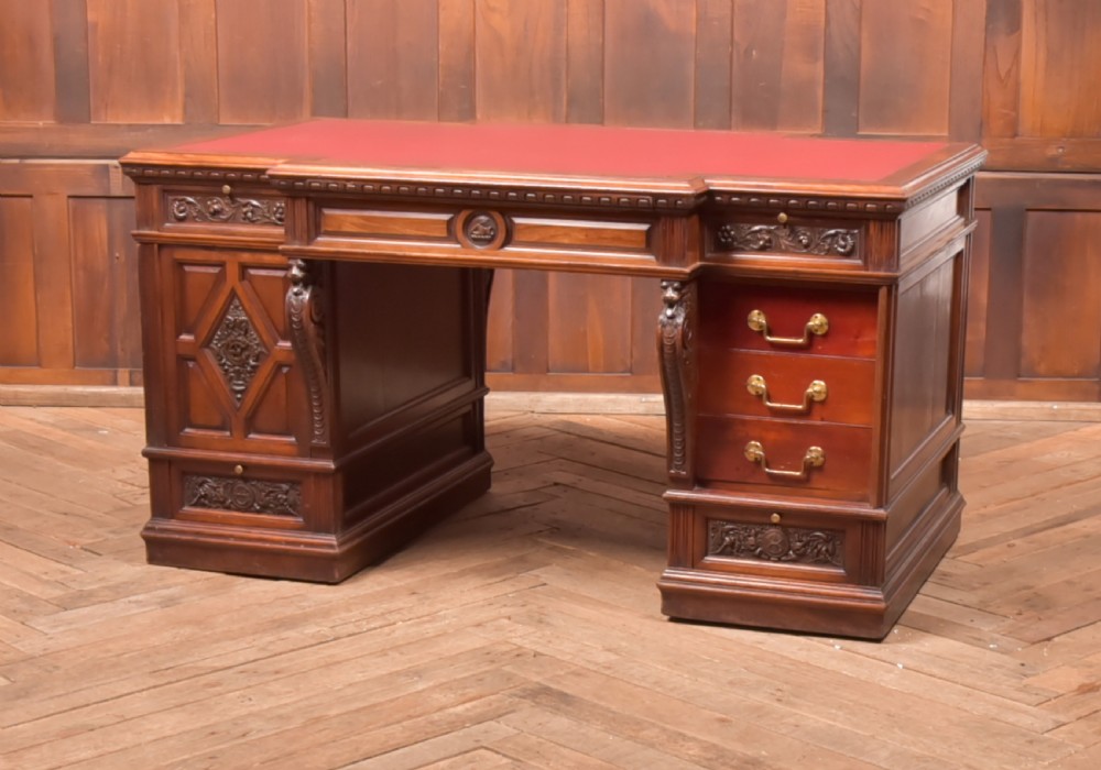 Edwardian Mahogany Partners Desk View II