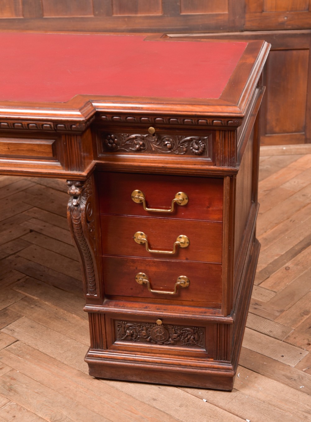 Edwardian Mahogany Partners Desk View IV