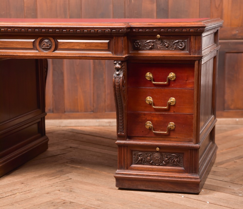 Edwardian Mahogany Partners Desk View X