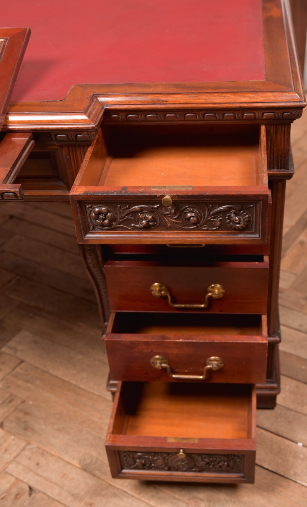Edwardian Mahogany Partners Desk View XIV