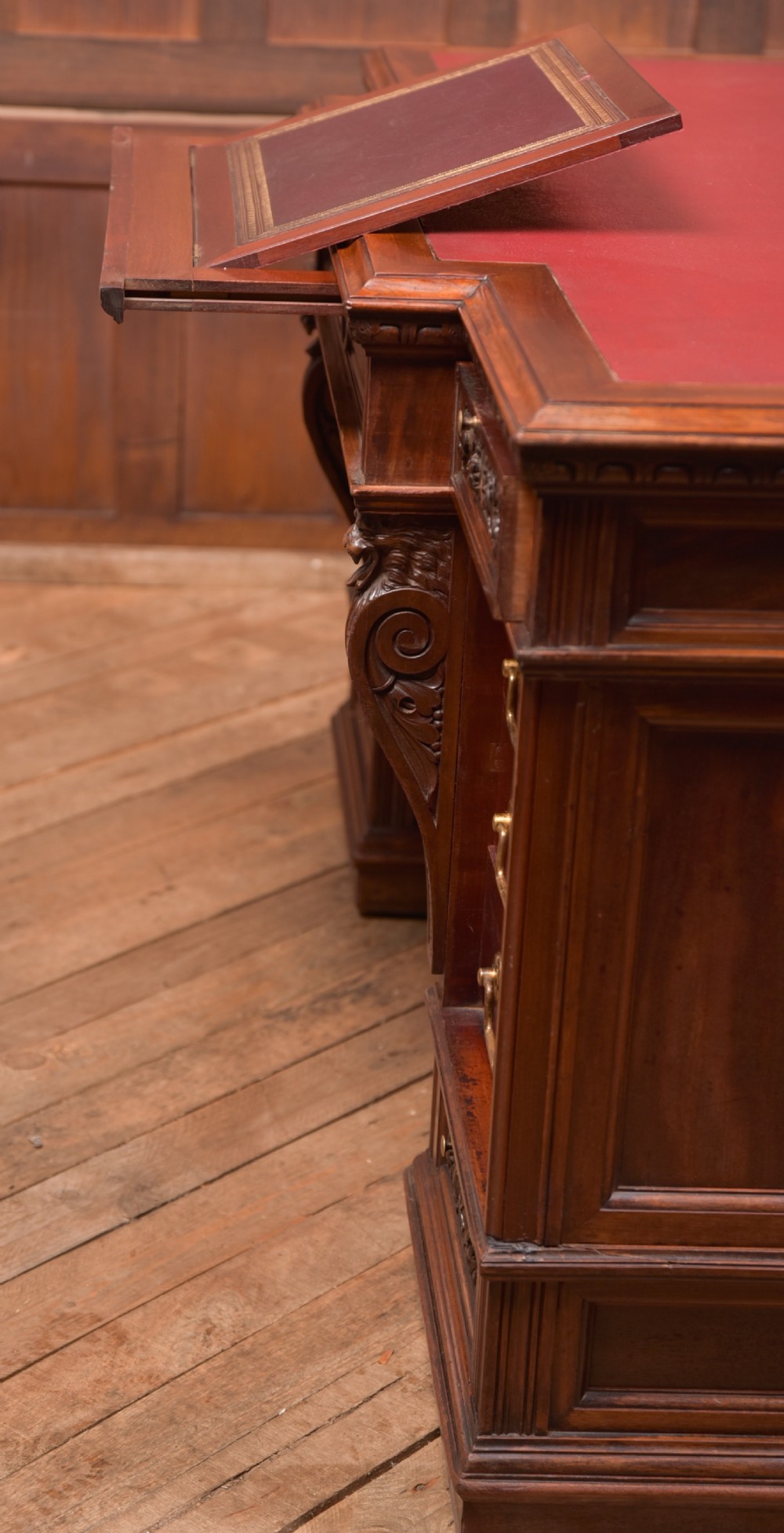 Edwardian Mahogany Partners Desk View XXIII