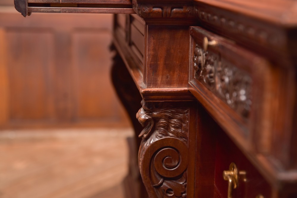 Edwardian Mahogany Partners Desk View XXIV