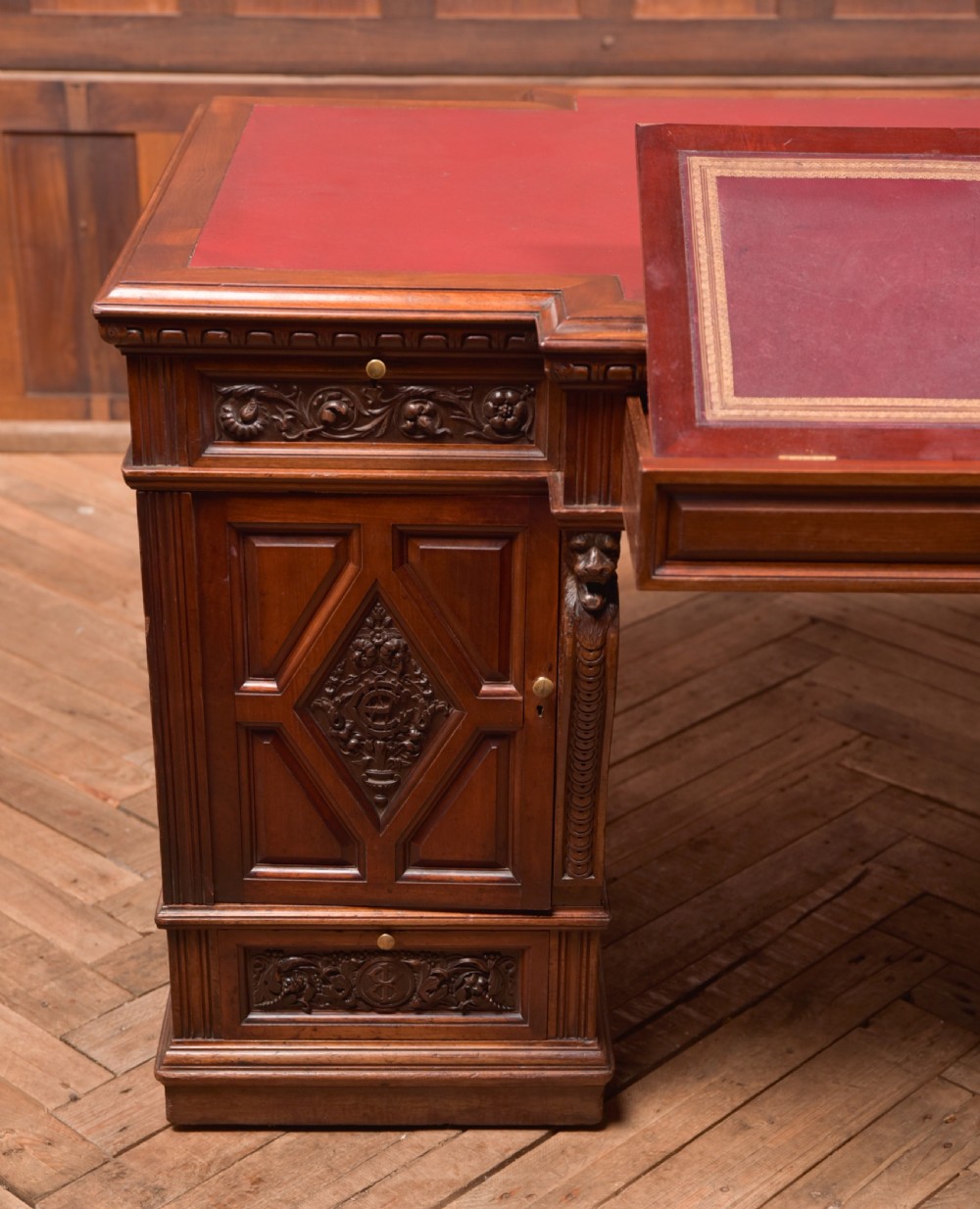 Edwardian Mahogany Partners Desk View XXVII