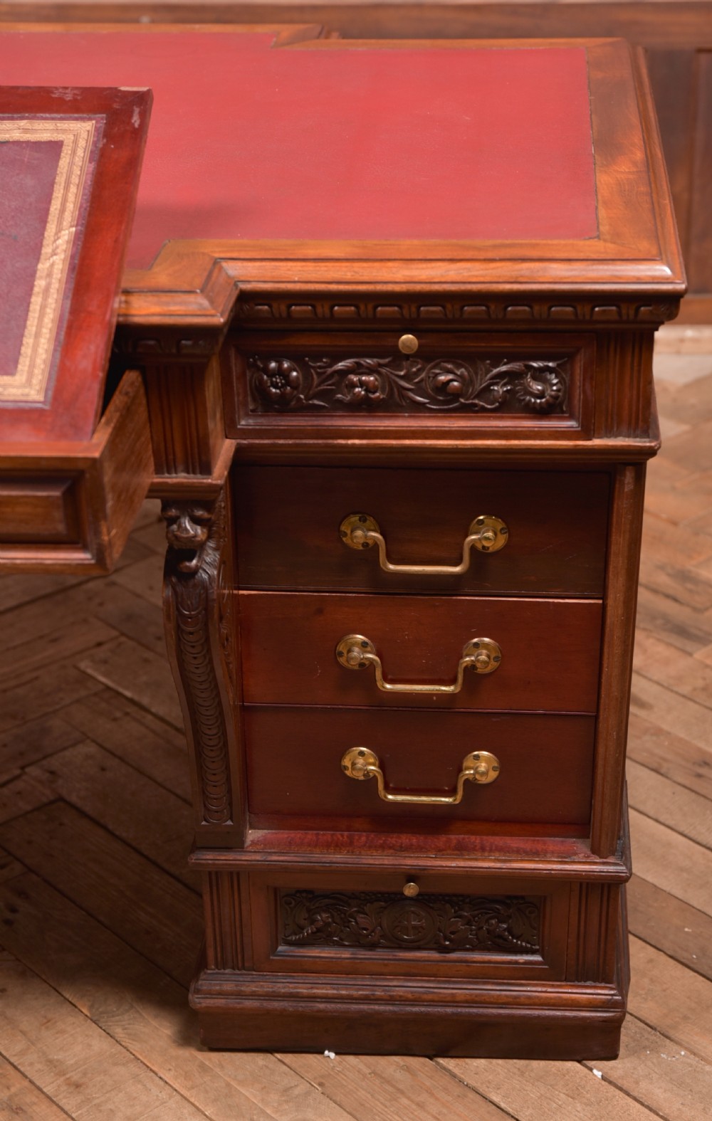 Edwardian Mahogany Partners Desk View XXVIII