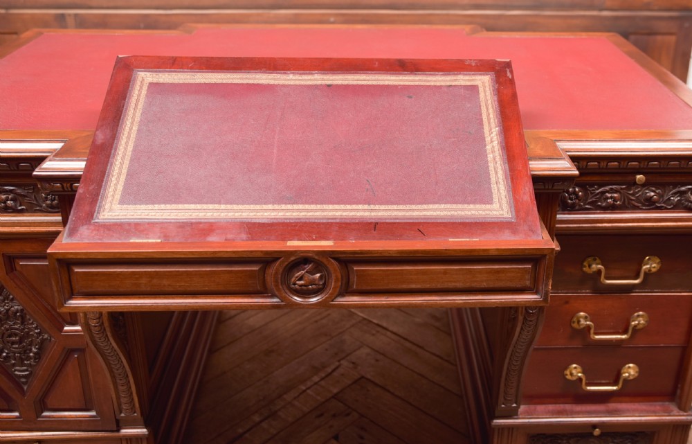 Edwardian Mahogany Partners Desk View XXX