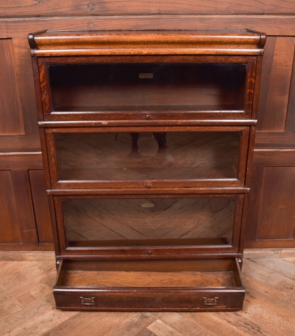 3 Sectional Globe Wernicke oak bookcase View X