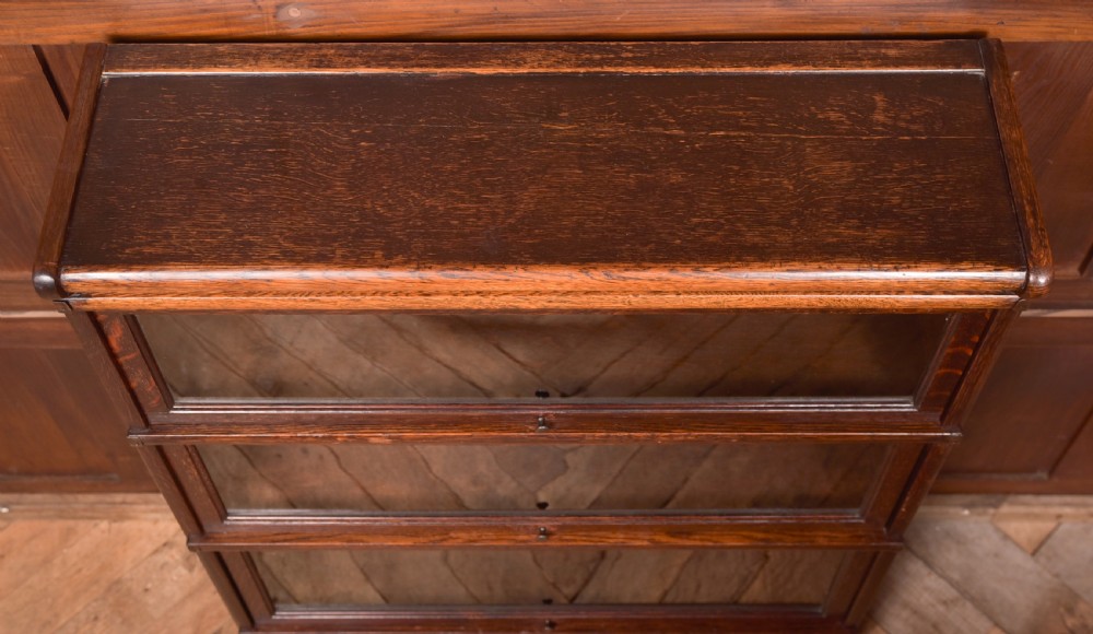 3 Sectional Globe Wernicke oak bookcase View XII