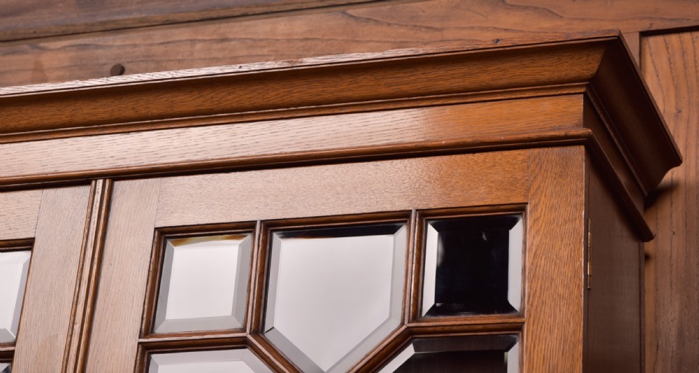Edwardian Oak Bureau Bookcase View III