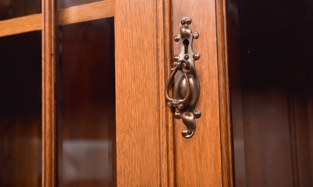 Edwardian Oak Bureau Bookcase View IV