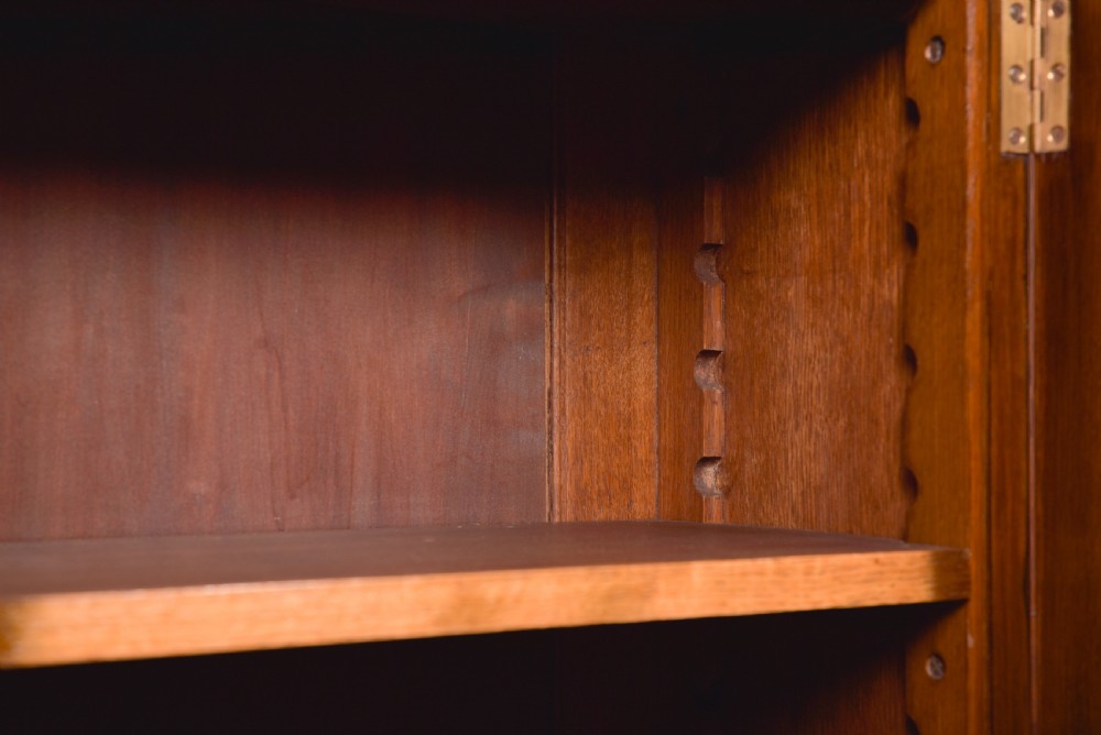 Edwardian Oak Bureau Bookcase View XIV