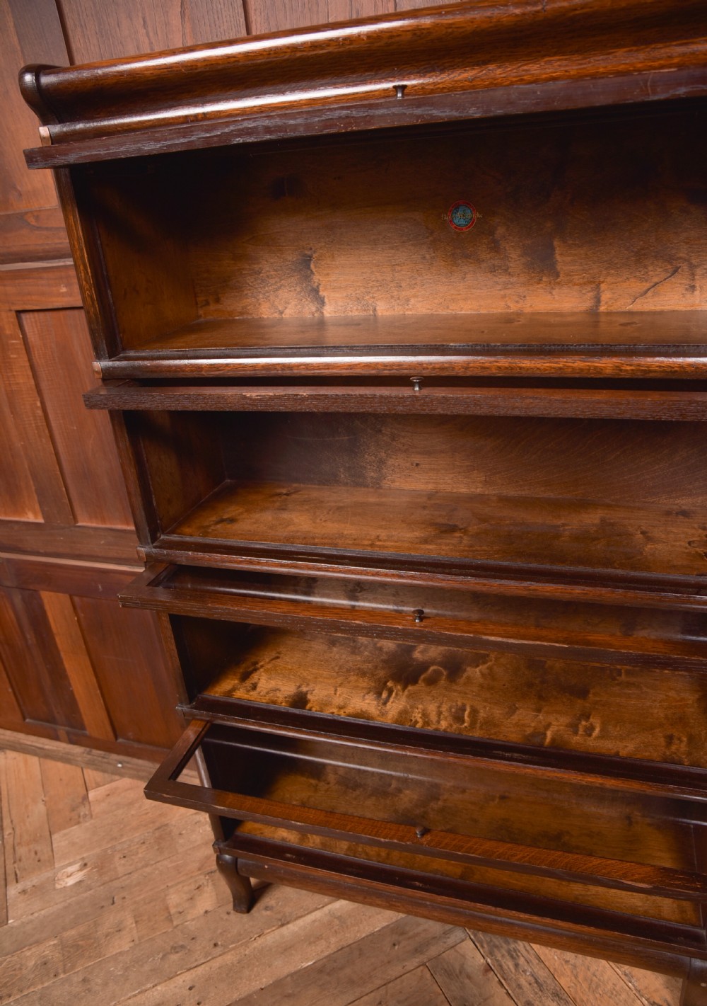 Globe Wernicke Oak Sectional Bookcase View VI