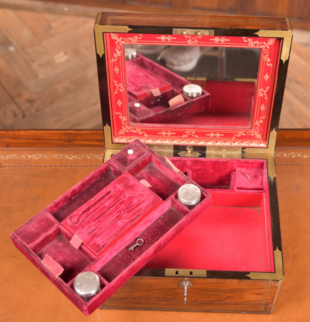 Victorian Rosewood Dressing Table Box View VII