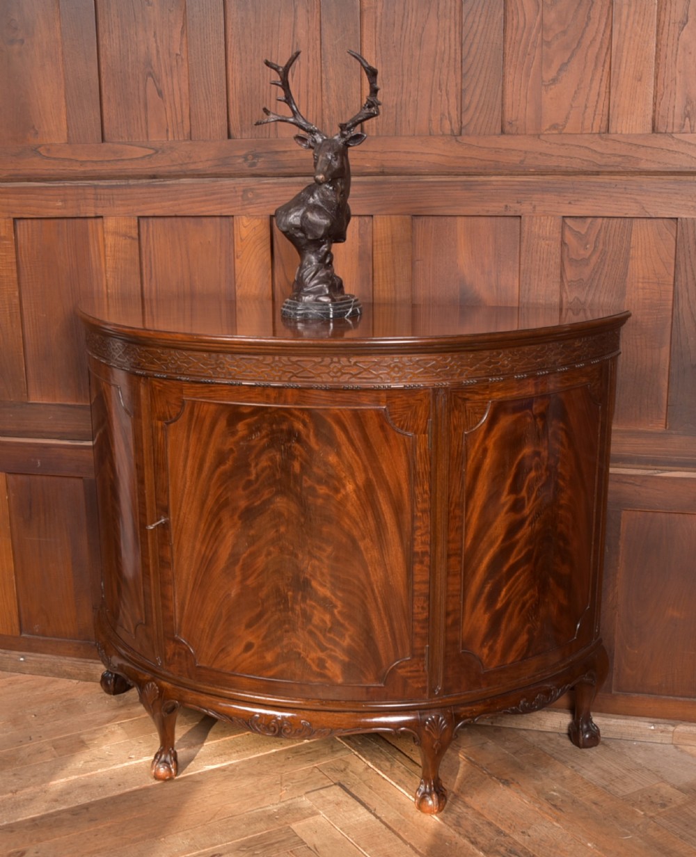 Mahogany Demi Lune Cabinet View IX
