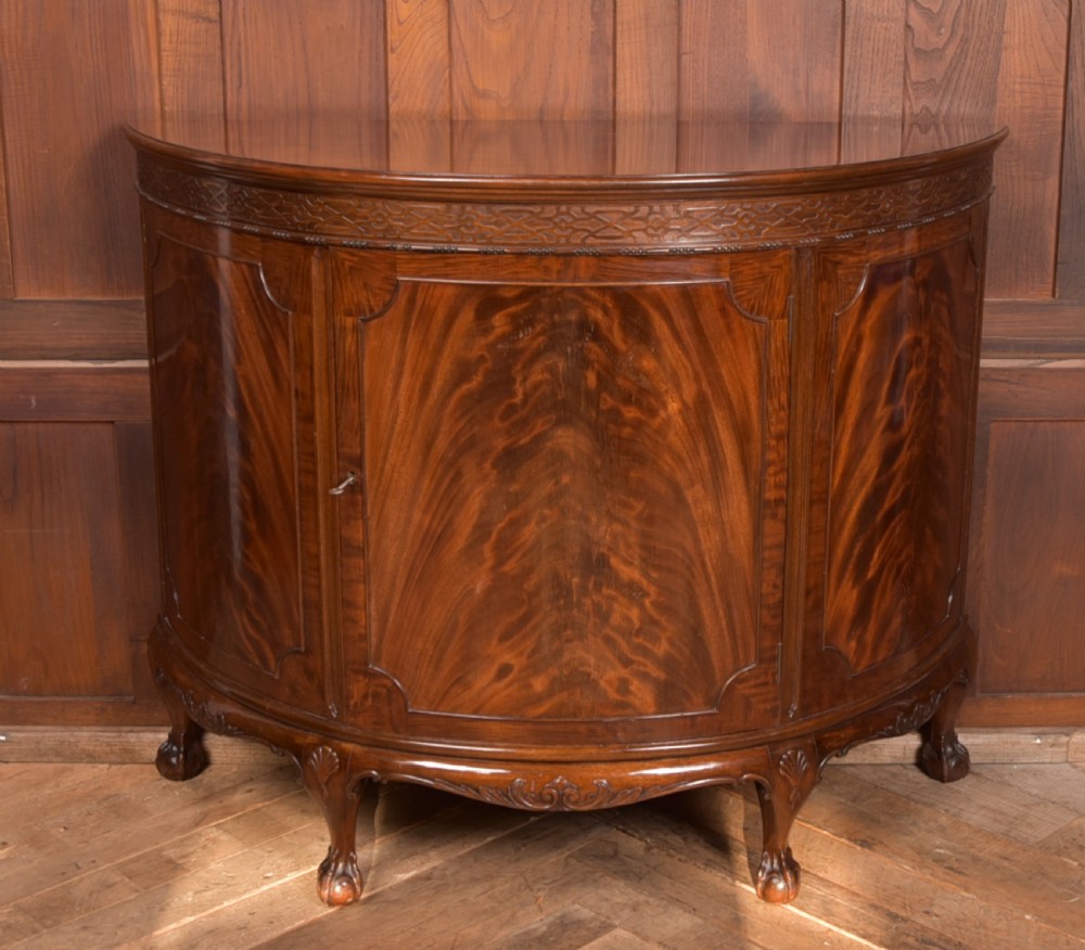 Mahogany Demi Lune Cabinet View X