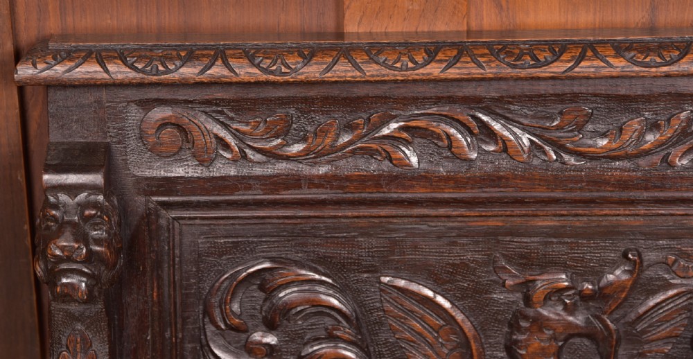 Victorian Oak Hall Bench View XI