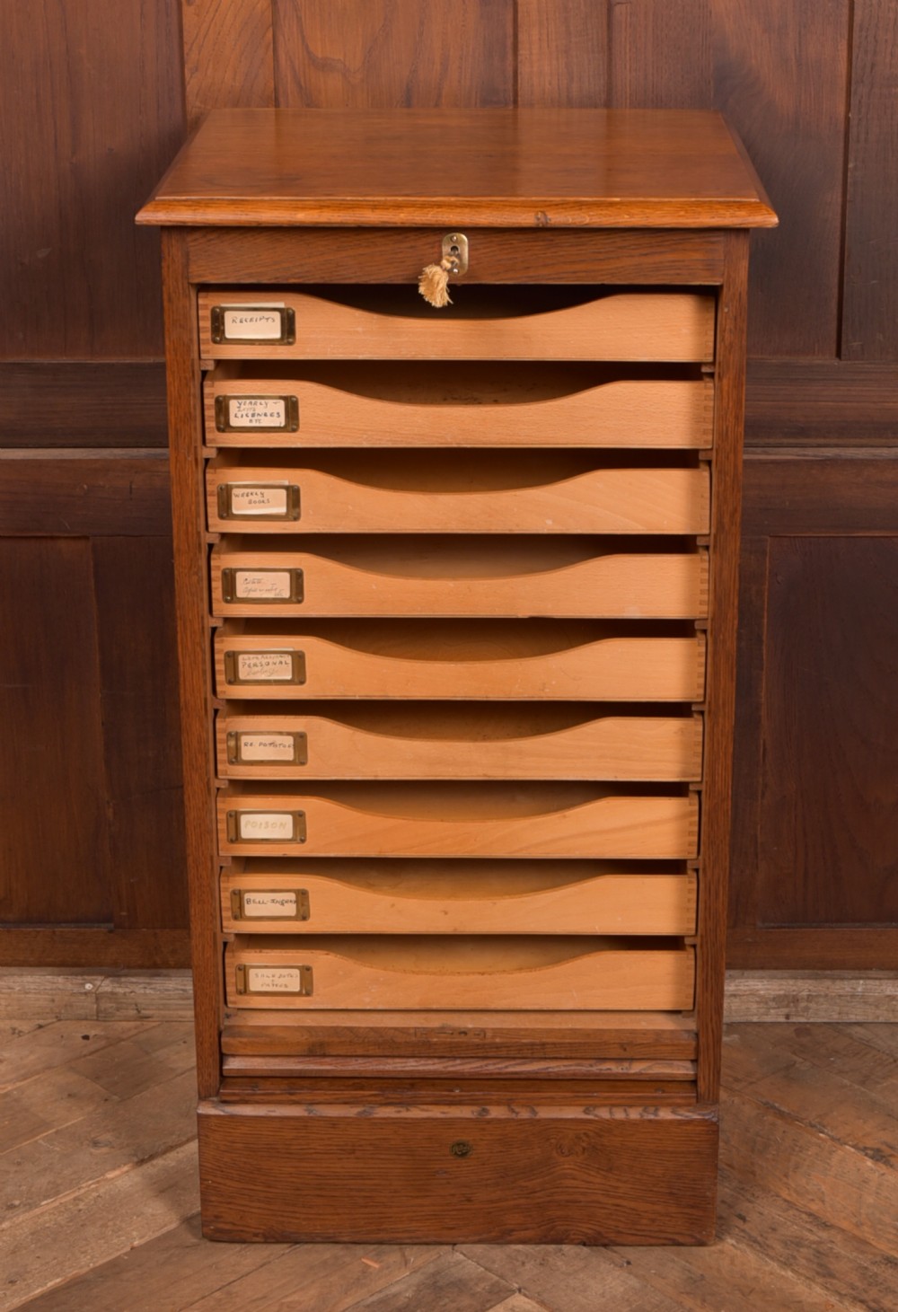 Edwardian Oak Filing Cabinet View IV
