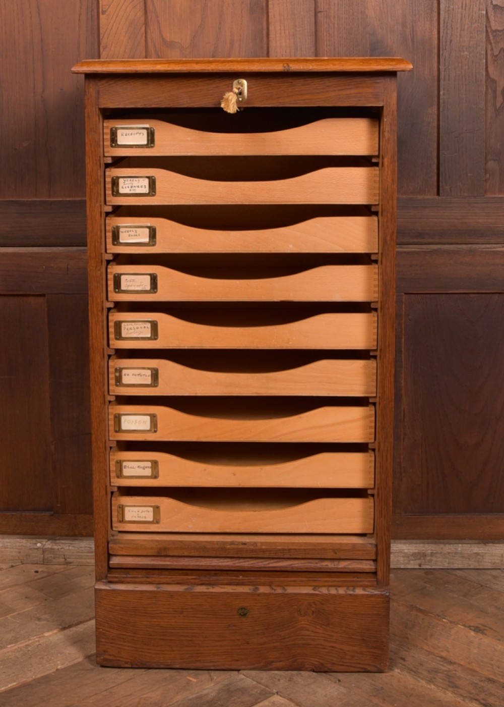 Edwardian Oak Filing Cabinet View V