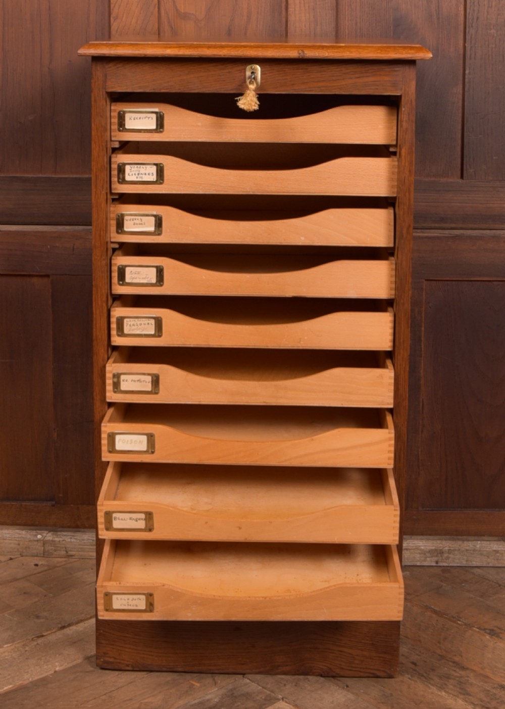 Edwardian Oak Filing Cabinet View VI