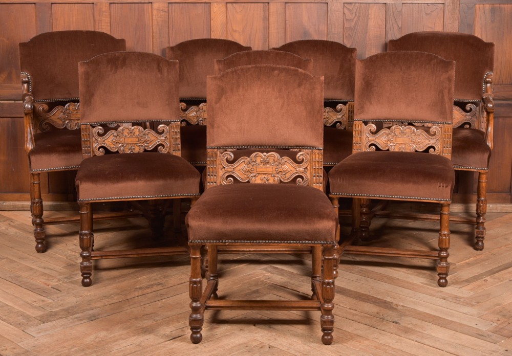 Edwardian Set of 8 Dining Chairs