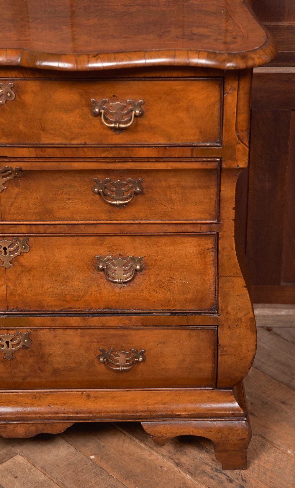 Walnut Dutch Bombe Chest of Drawers View V