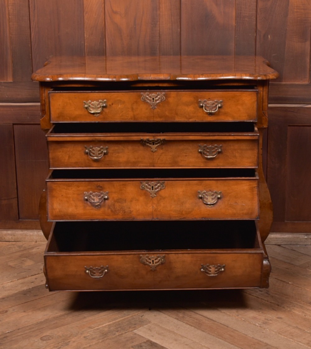 Walnut Dutch Bombe Chest of Drawers View VI