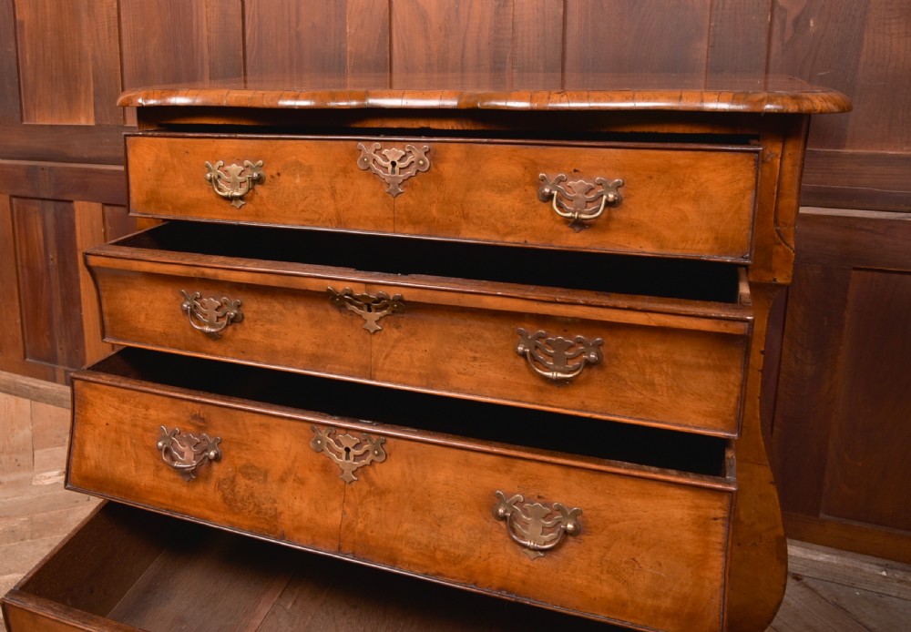Walnut Dutch Bombe Chest of Drawers View VIII