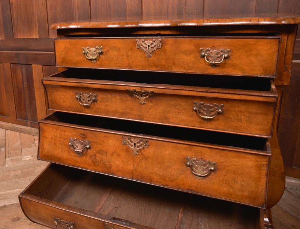 Walnut Dutch Bombe Chest of Drawers View IX