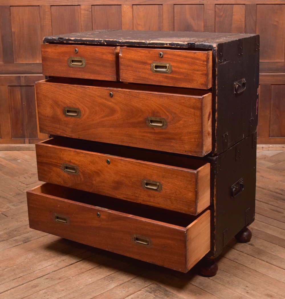 Mahogany Campaign Chest View IX