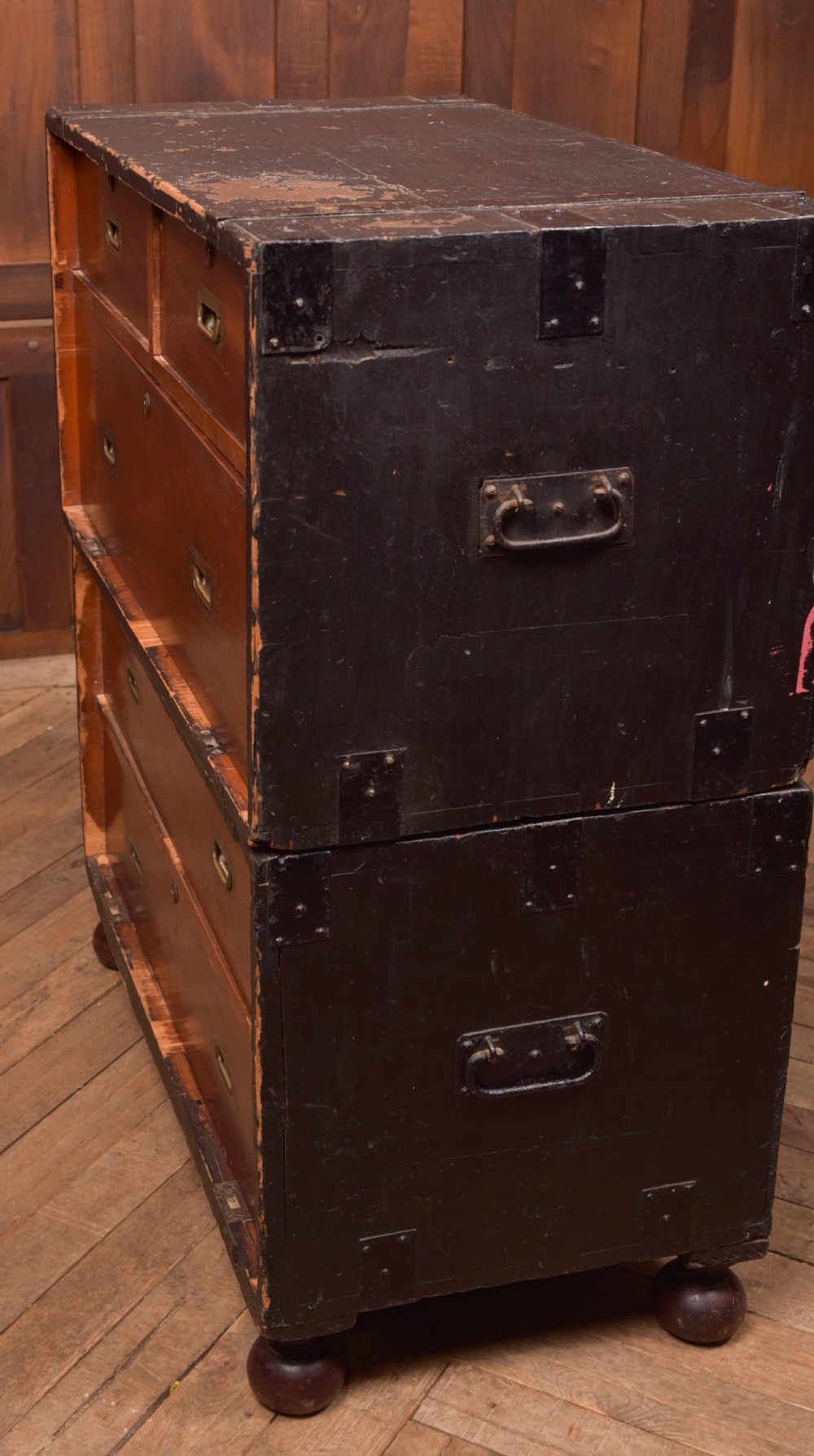 Mahogany Campaign Chest View XIII