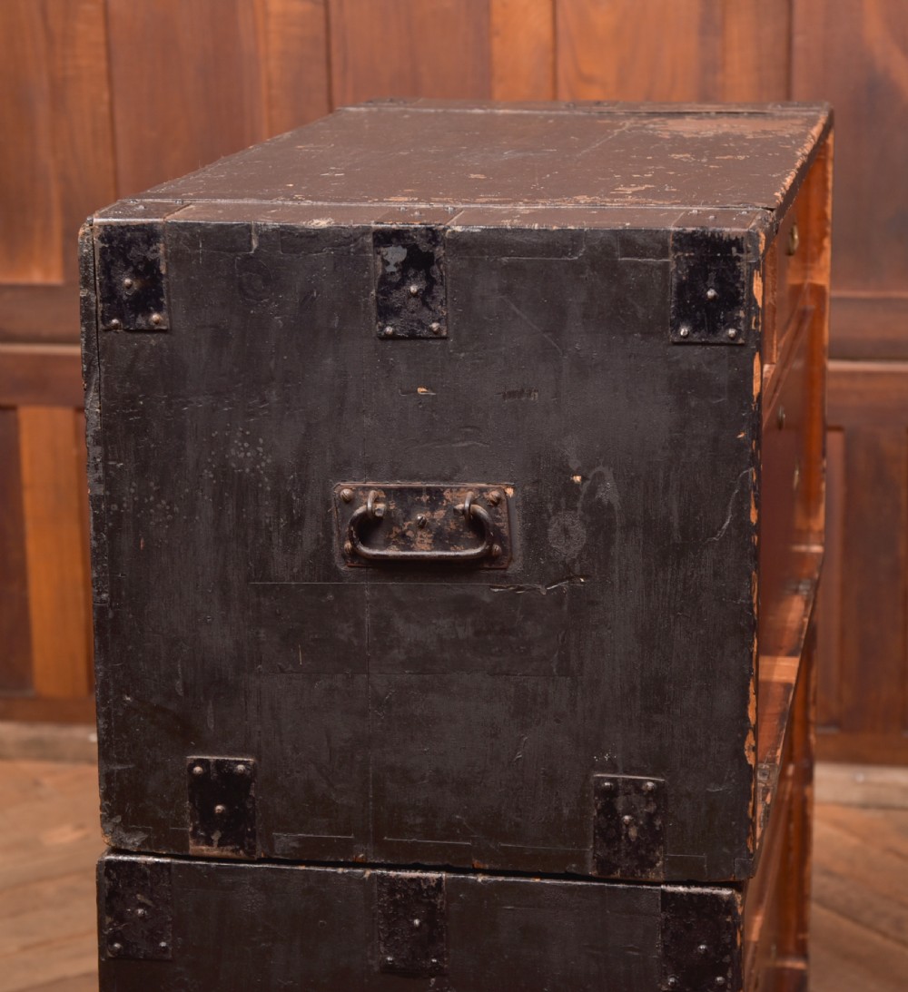 Mahogany Campaign Chest View XX