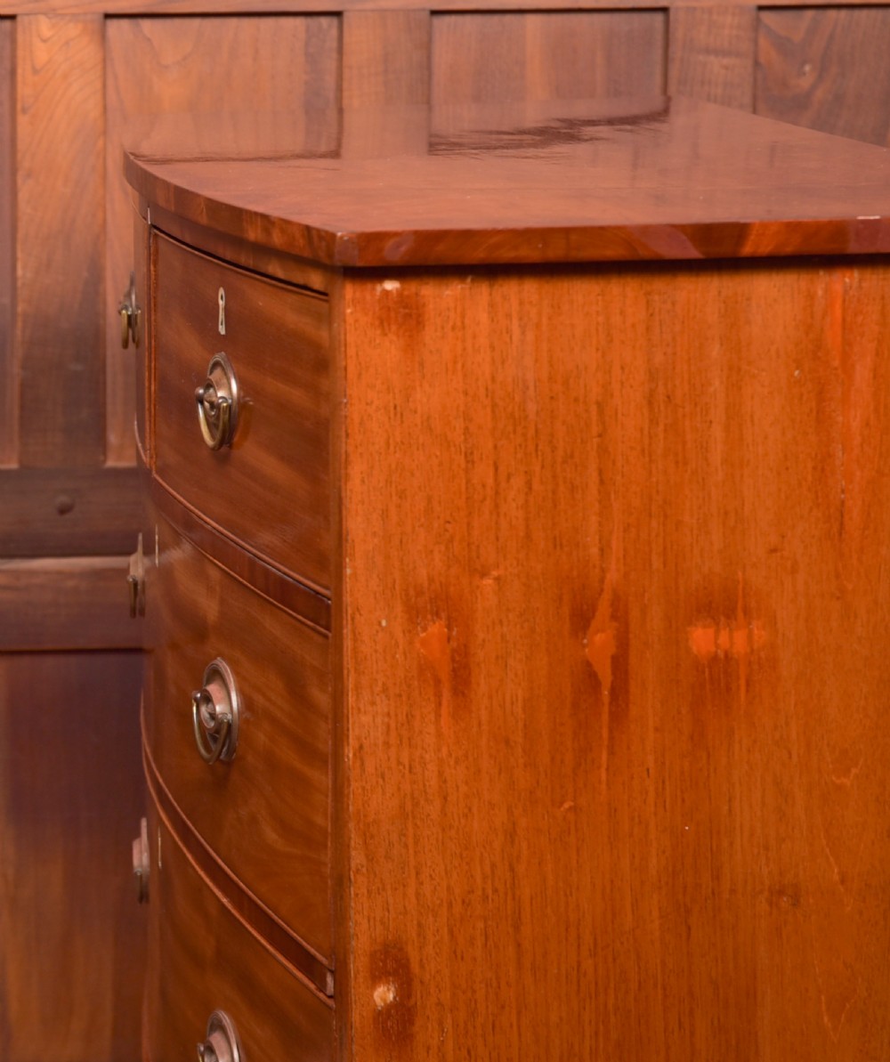 Mahogany 2 over 3 Bow Front Chest of Drawers View X