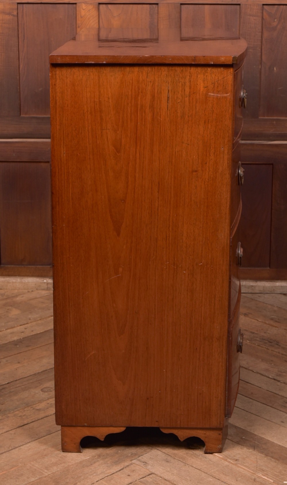 Mahogany 2 over 3 Bow Front Chest of Drawers View XIV