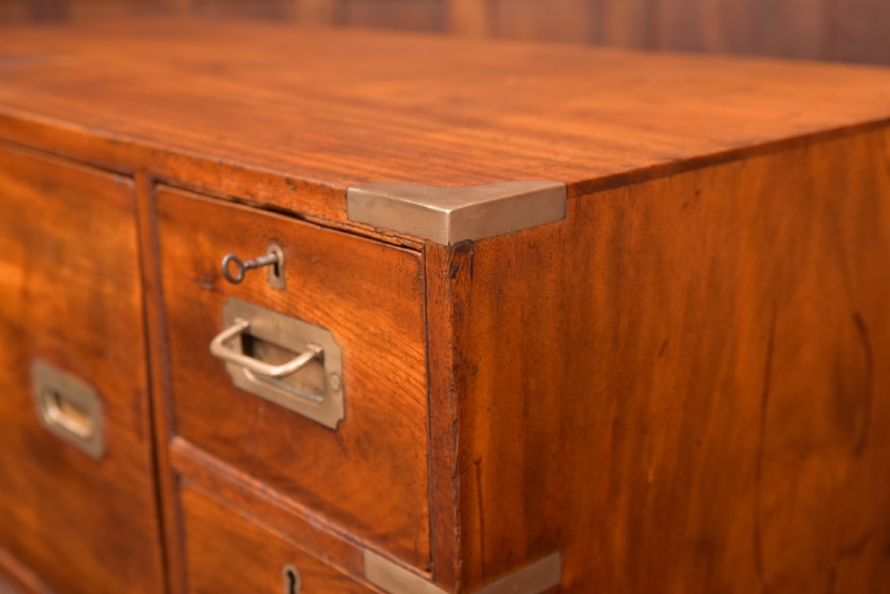 Camphor Wood Campaign Secretaire Chest View XVIII