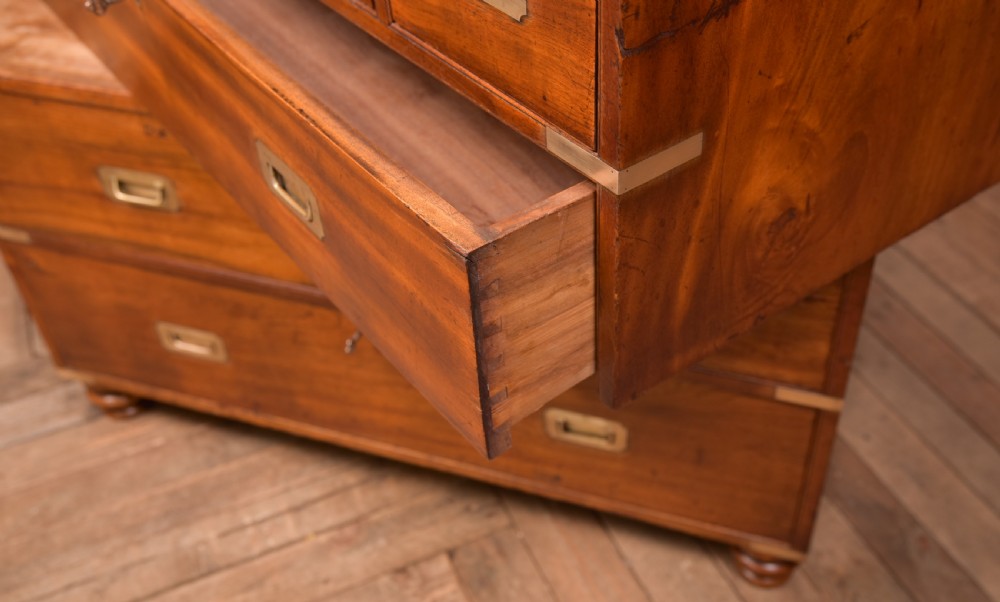Camphor Wood Campaign Secretaire Chest View XIX