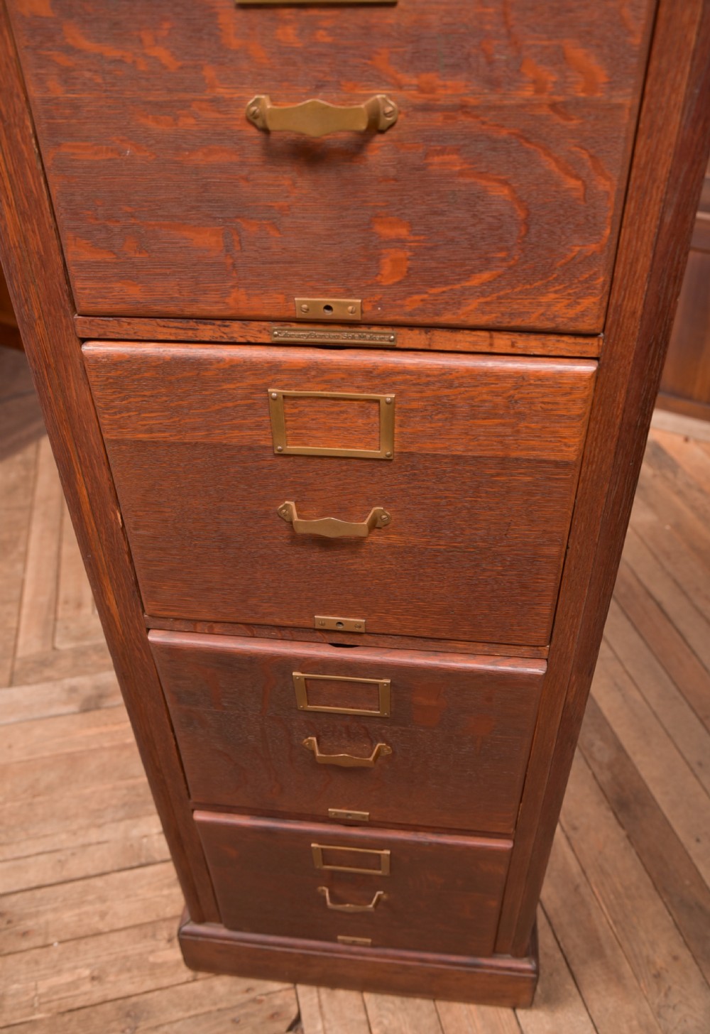 Library Bureau Oak Filing Cabinet View III