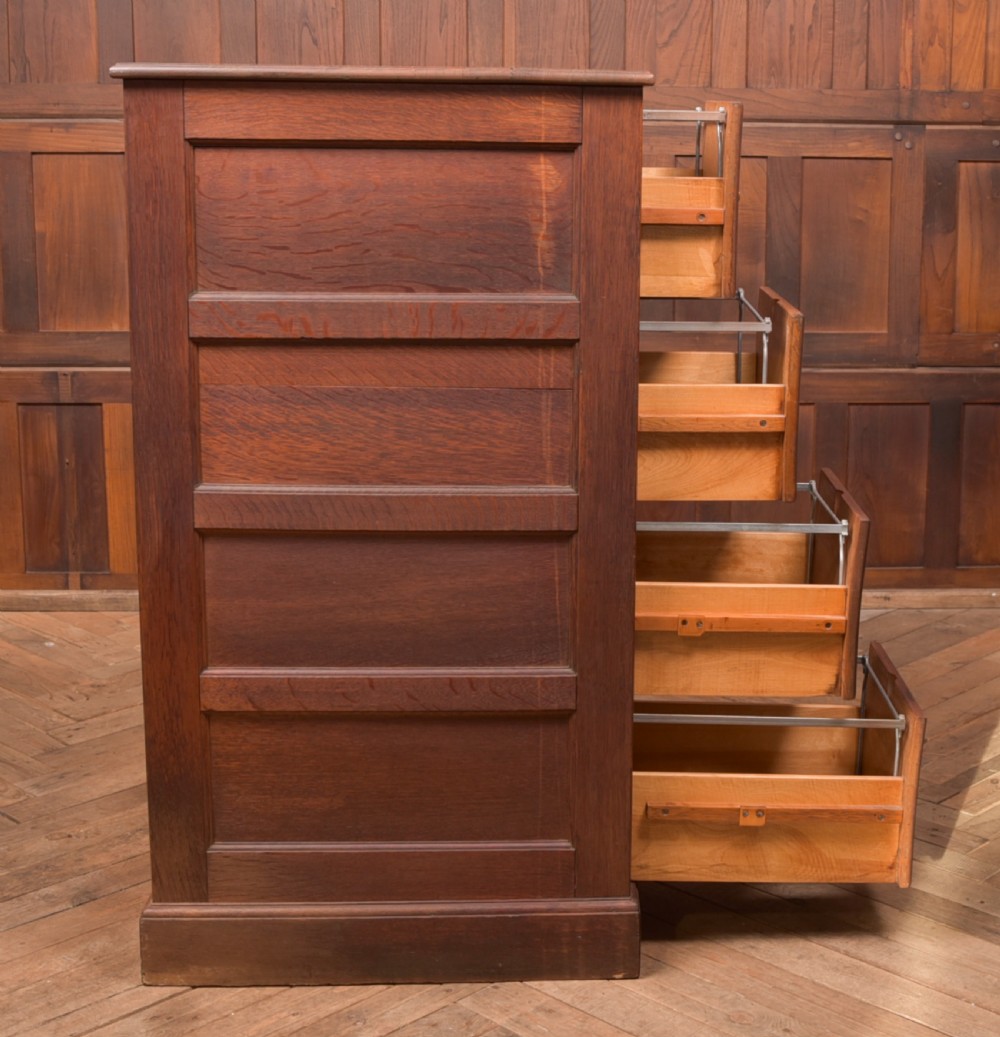 Library Bureau Oak Filing Cabinet View VII