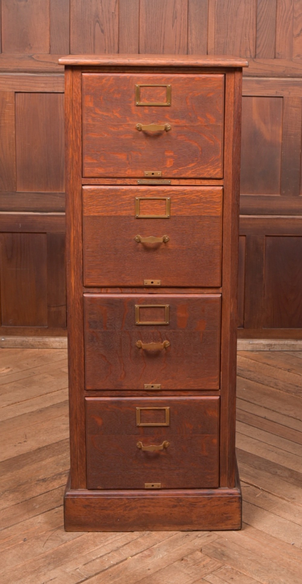 Library Bureau Oak Filing Cabinet View IX