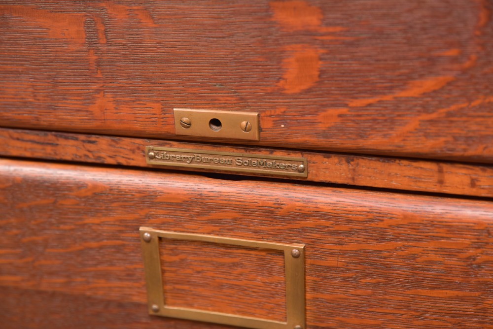 Library Bureau Oak Filing Cabinet View XI