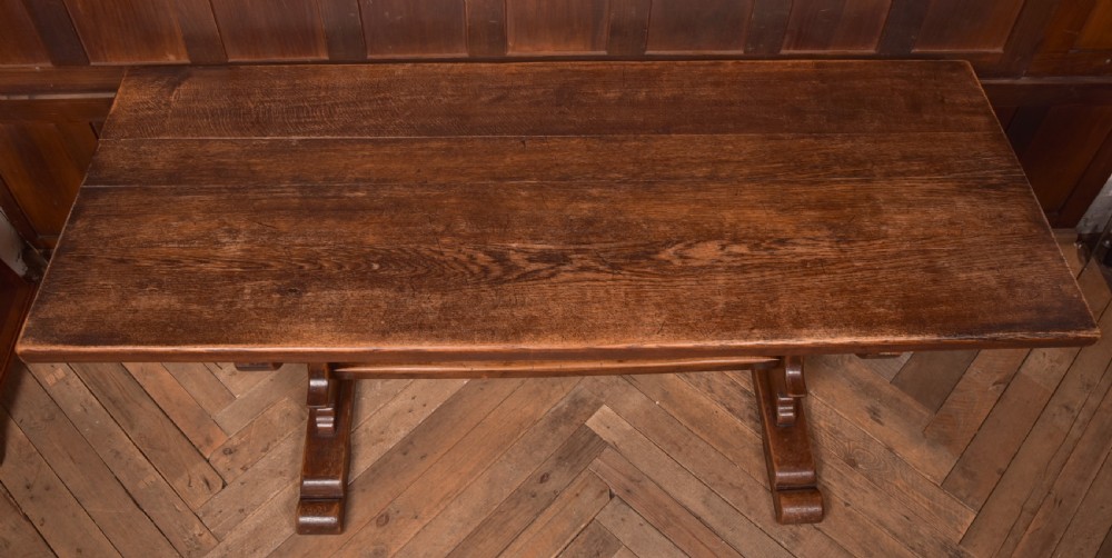 Edwardian Oak Refectory Table View XII